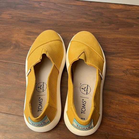 TOMS Alpargata Mallow Mustard Yellow Slip-On Shoes-Size 5 - Picture 7 of 10